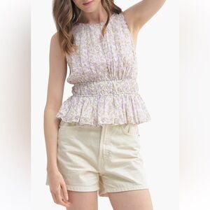 LUSH Floral Peplum Tank